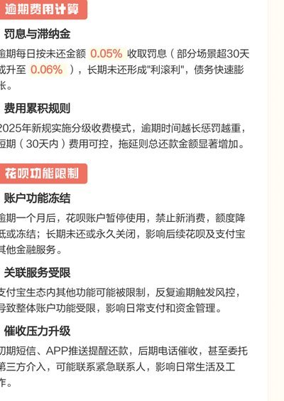 花呗逾期后果全解析